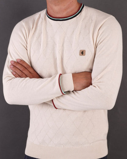 Gabicci Vintage Marlon Knitted Jumper Cream
