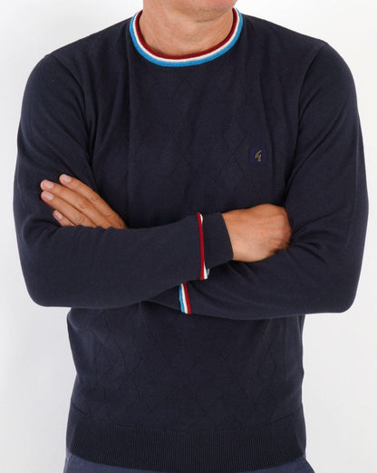 Gabicci Vintage Marlon Knitted Jumper Navy