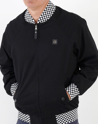 Trojan Contrast Rib Monkey Jacket Black