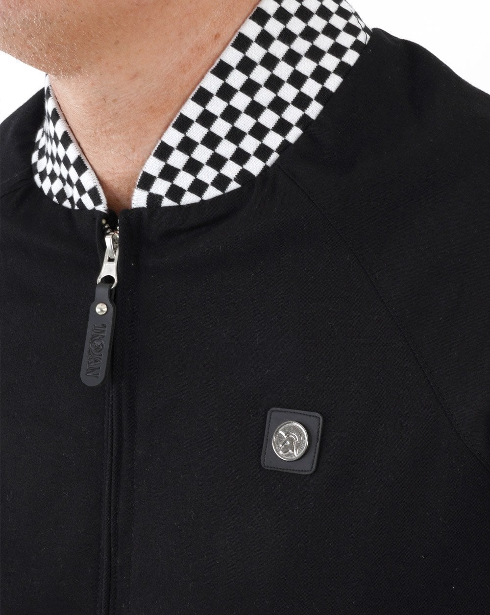 Trojan Contrast Rib Monkey Jacket Black