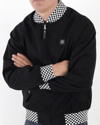 Trojan Contrast Rib Monkey Jacket Black