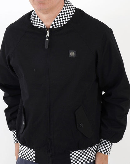 Trojan Contrast Rib Monkey Jacket Black