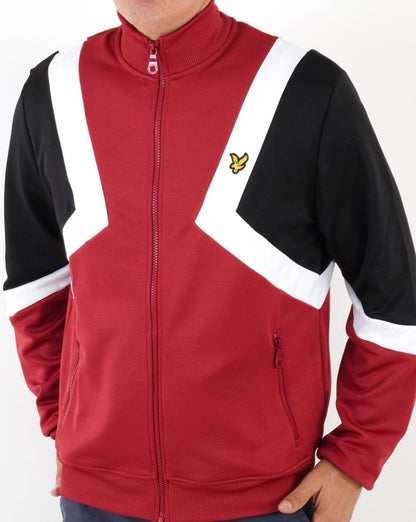 Lyle & Scott Striped Track Top Tunnel Red