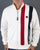 Trojan Cut & Sew Stripe Track Top Ecru