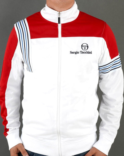 Sergio Tacchini Wilander Track Top White/Red