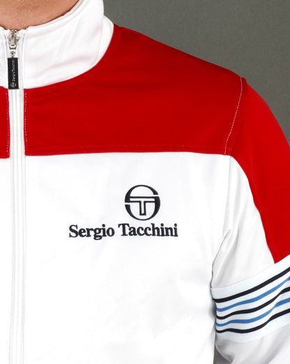 Sergio Tacchini Wilander Track Top White/Red