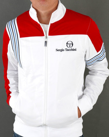 Sergio Tacchini Wilander Track Top White/Red