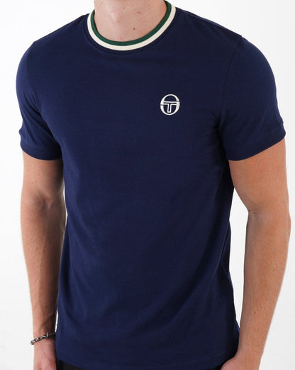 Sergio Tacchini Rainer T Shirt Navy Blue