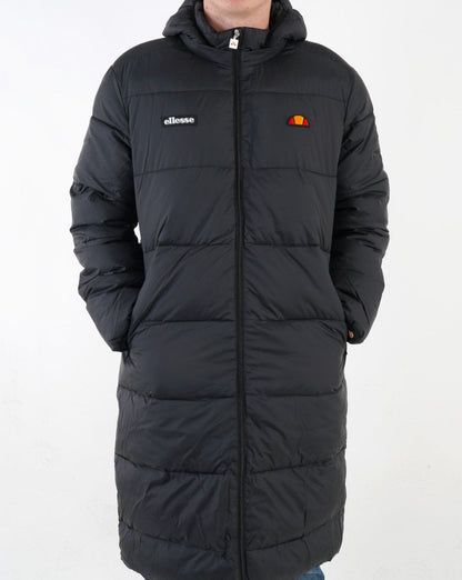 Ellesse Longline Puffer Jacket Black