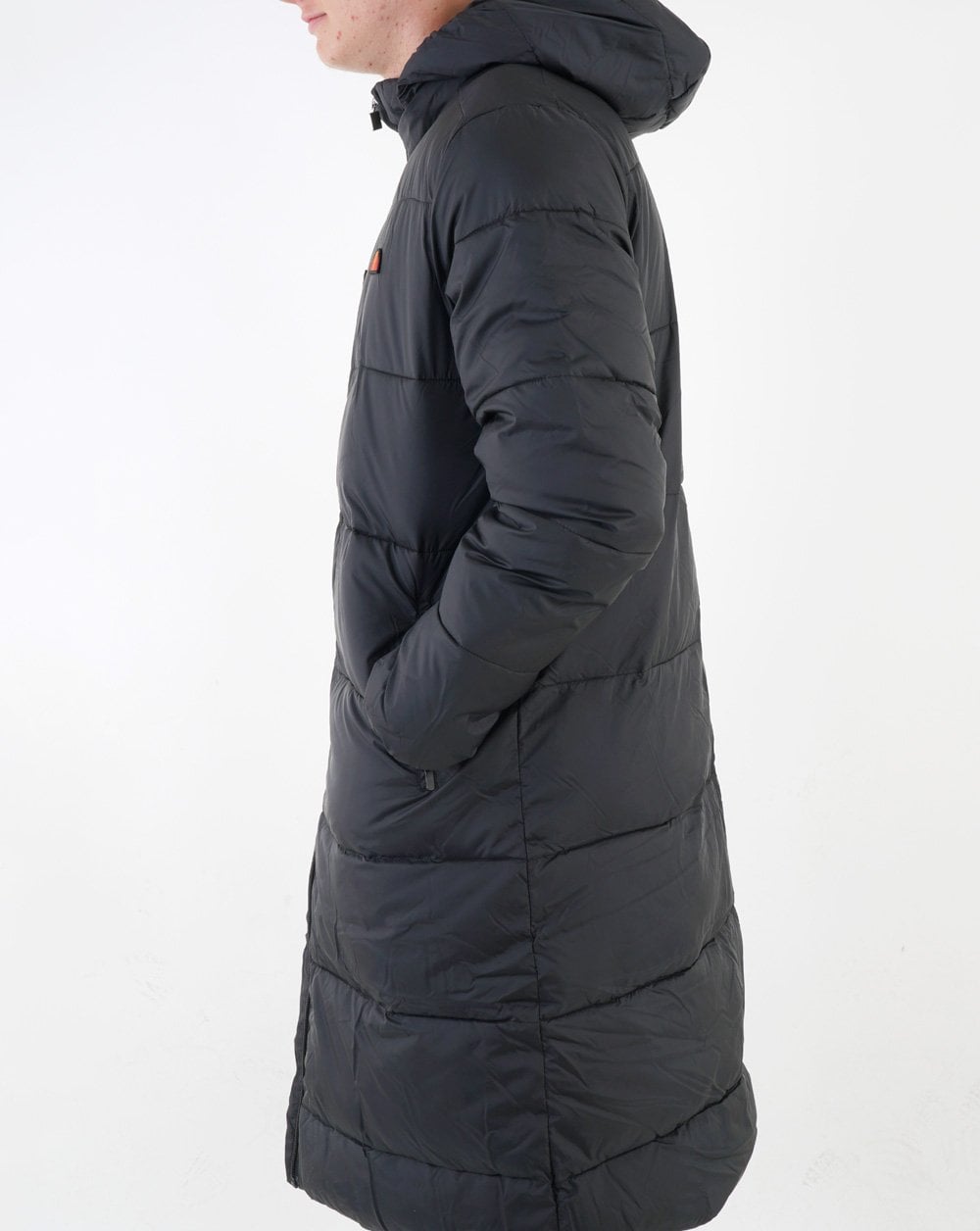Ellesse Longline Puffer Jacket Black