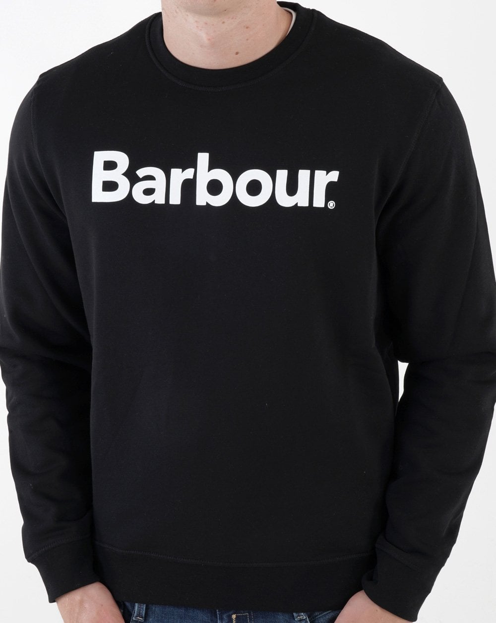 Barbour Logo Crew Neck Sweatshirt Black