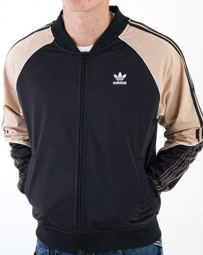 Adidas Originals Tricot Superstar Track Top Black/Beige