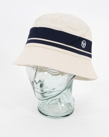 Sergio Tacchini Newsford Bucket Hat Buttercream/Navy Blue