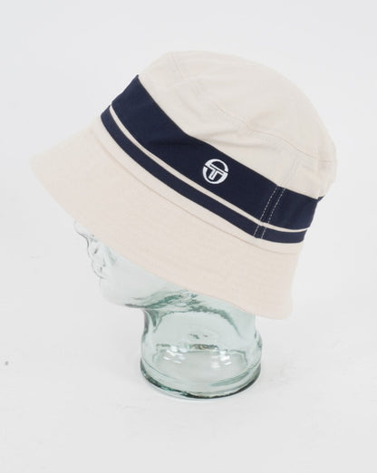 Sergio Tacchini Newsford Bucket Hat Buttercream/Navy Blue