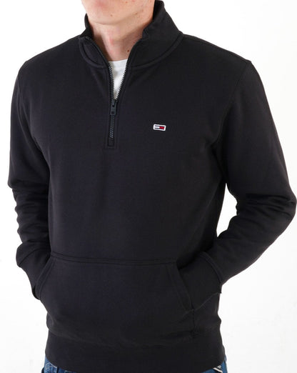 Tommy Jeans Quarter Zip Sweat Black