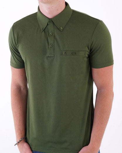 Gabicci Vintage Ladro Polo Shirt Olive Green