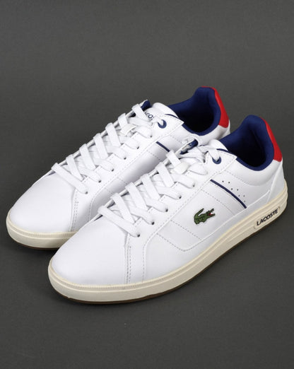 Lacoste Europa Pro Leather Trainer White/Red