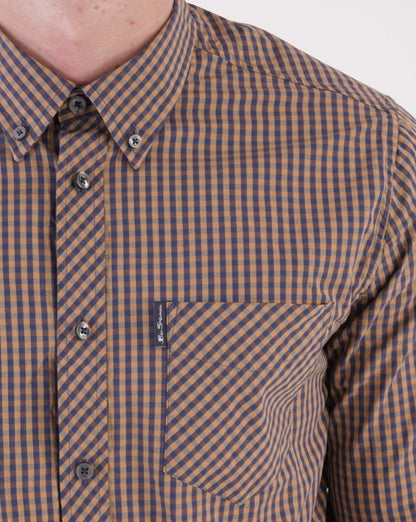 Ben Sherman Signature Gingham Shirt Ochre