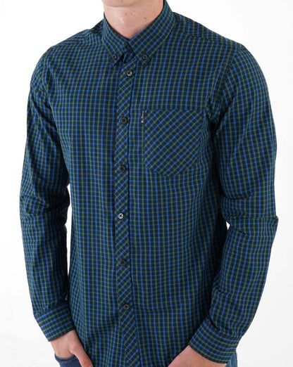 Ben Sherman House Check Shirt Dark Emerald