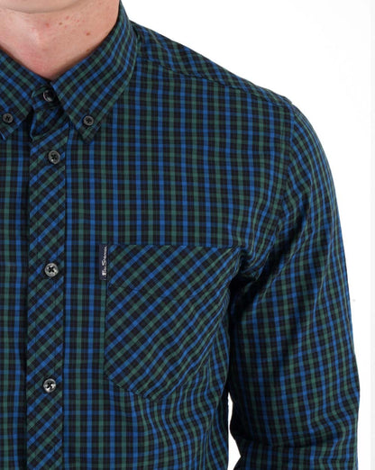 Ben Sherman House Check Shirt Dark Emerald