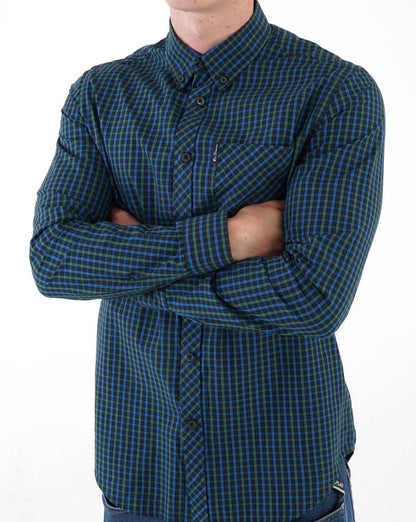 Ben Sherman House Check Shirt Dark Emerald