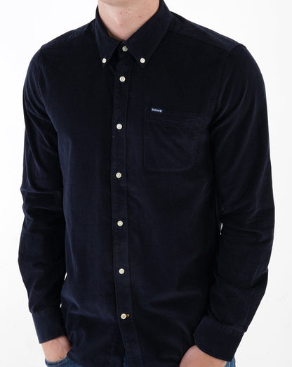 Barbour Ramsey Tailored Cord Shirt Navy
