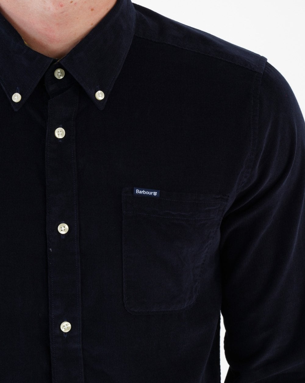 Barbour Ramsey Tailored Cord Shirt Navy
