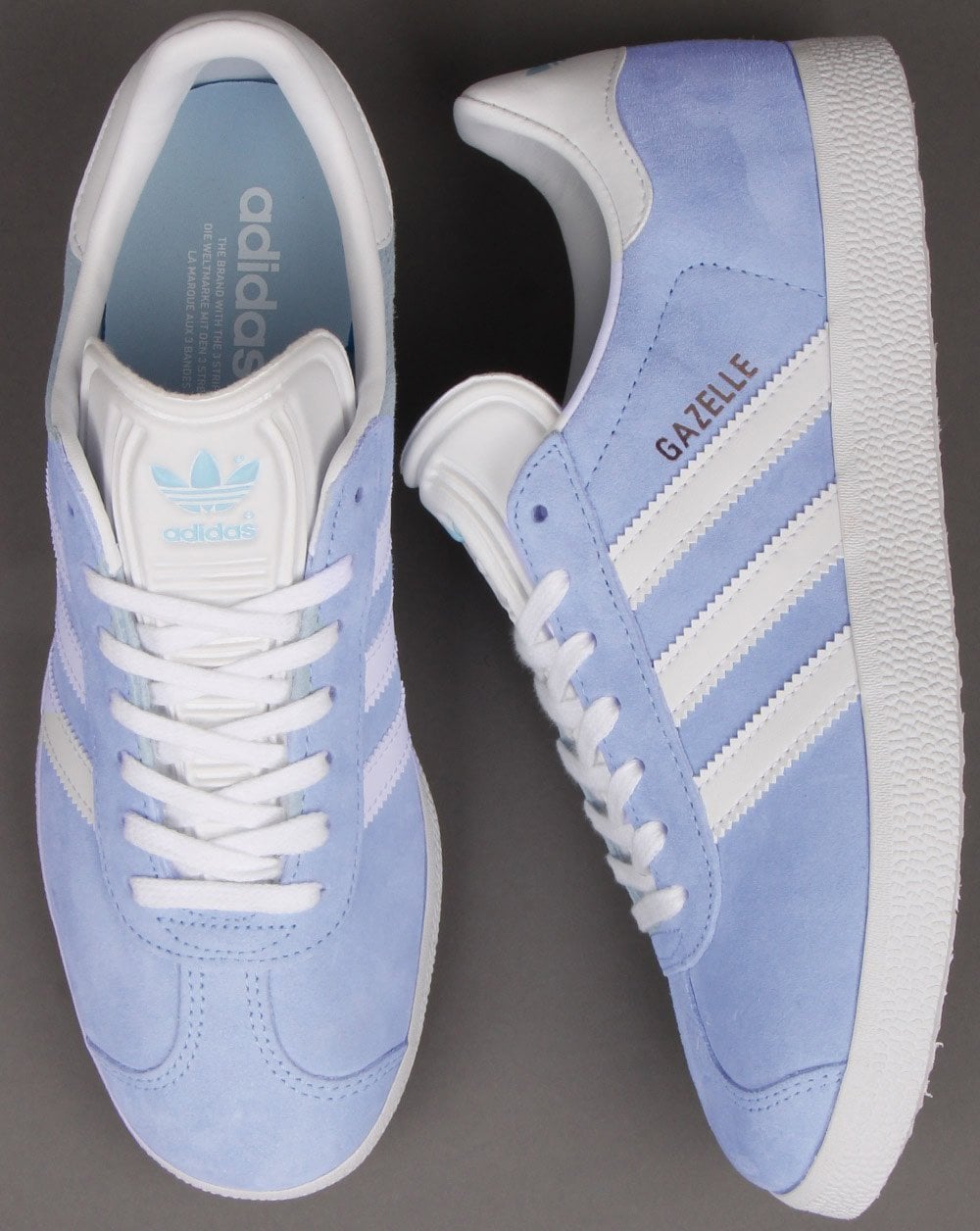 Adidas Gazelle Trainers Sky/White