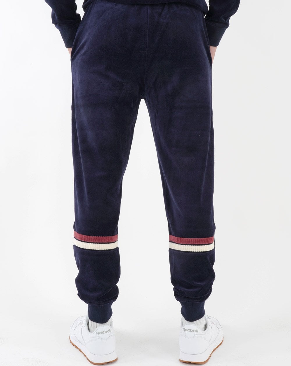 Sergio Tacchini Dallas Velour Track Pants Navy Blue