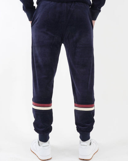 Sergio Tacchini Dallas Velour Track Pants Navy Blue