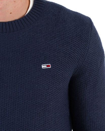 Tommy Jeans Textured Knit Jumper Navy