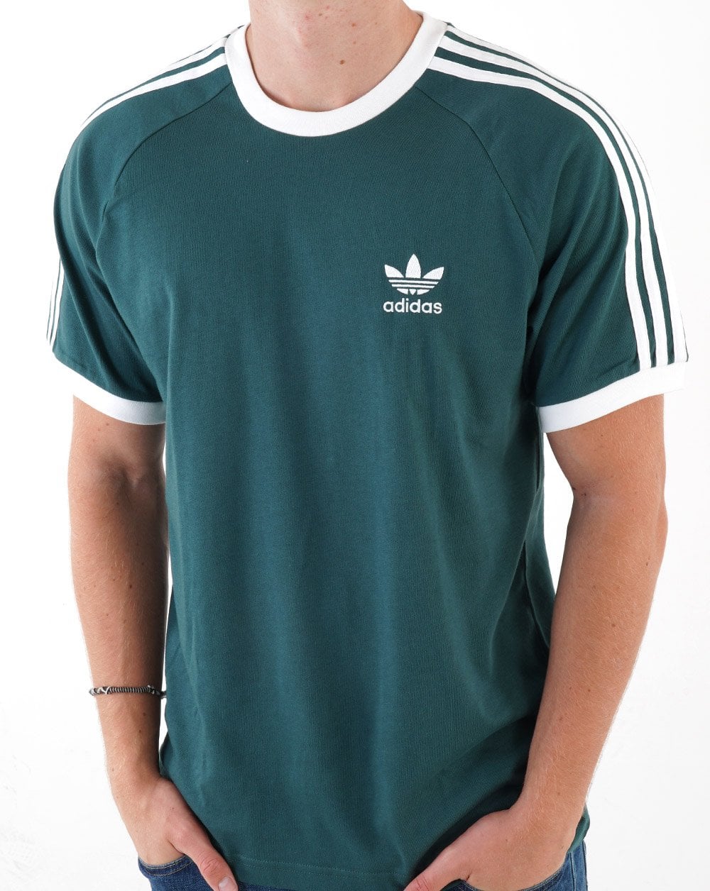 Adidas Originals 3 Stripes T Shirt Mineral Green