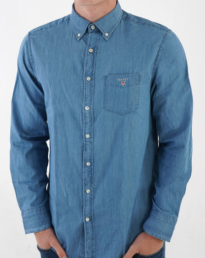 Gant Indigo Shirt Light Blue