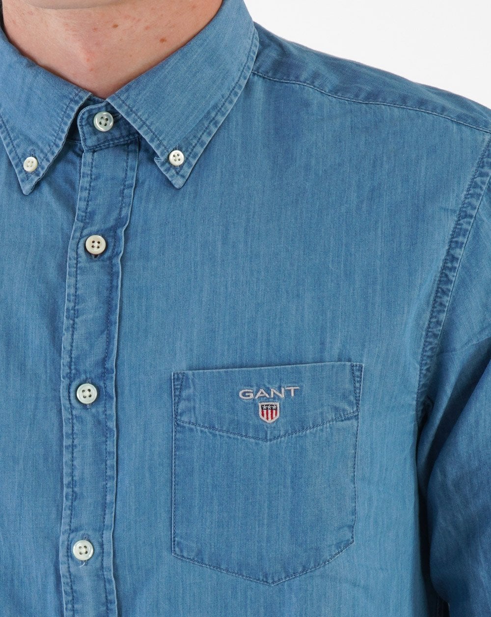 Gant Indigo Shirt Light Blue