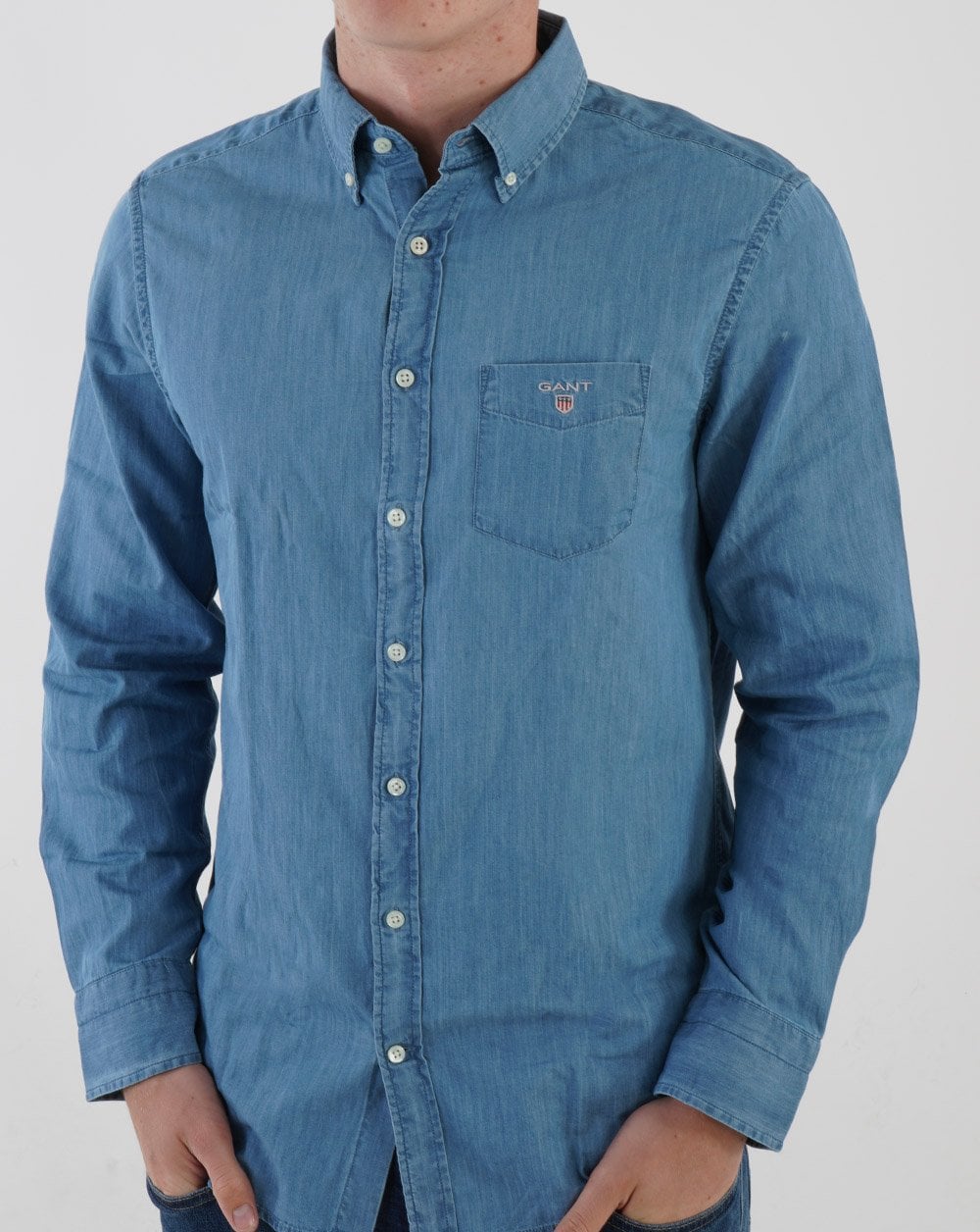 Gant Indigo Shirt Light Blue