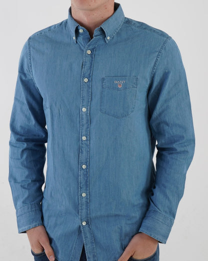 Gant Indigo Shirt Light Blue