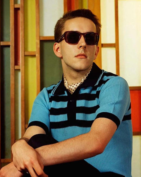 Ska & Soul 'Hall' Stripe Waffle Knit Polo Turquoise