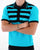 Ska & Soul 'Hall' Stripe Waffle Knit Polo Turquoise