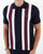 Trojan Stripe Knitted Polo Navy