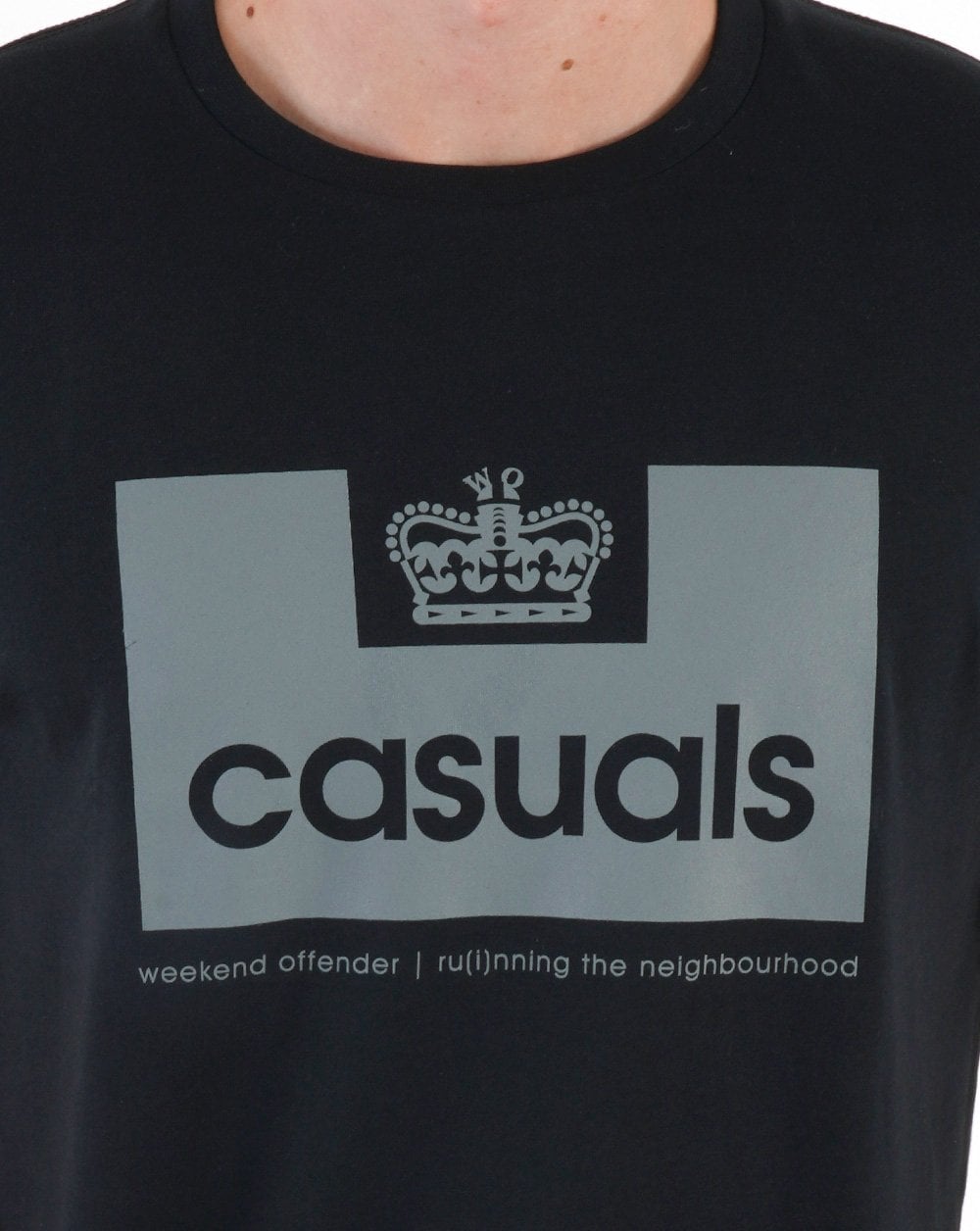 Weekend Offender Casuals T Shirt Black/Grey