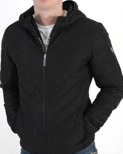 EA7 Fundamental Sporty Packable Puffer Jacket Black
