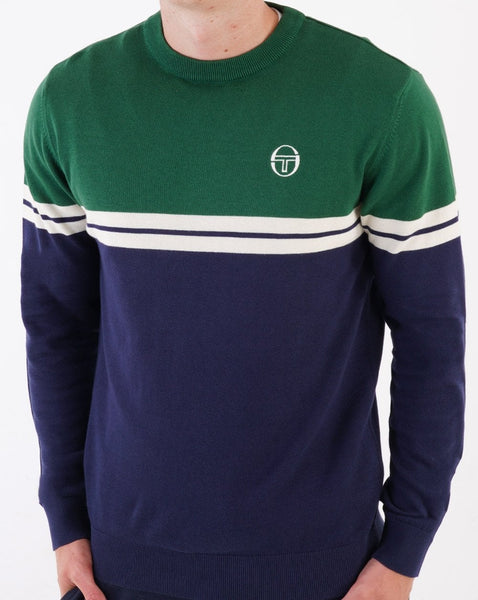 Sergio Tacchini Crew Neck Knit Navy - Green