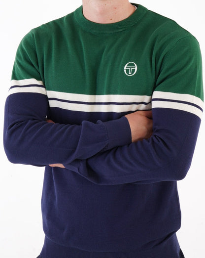 Sergio Tacchini Crew Neck Knit Navy - Green