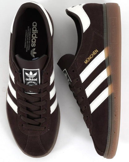 Adidas Munchen Trainers Brown/Off White