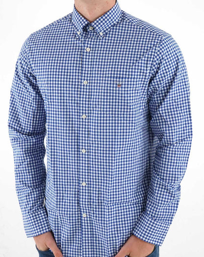 Gant Broadcloth Gingham Shirt College Blue