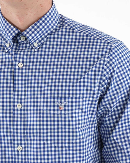 Gant Broadcloth Gingham Shirt College Blue