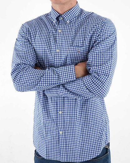 Gant Broadcloth Gingham Shirt College Blue