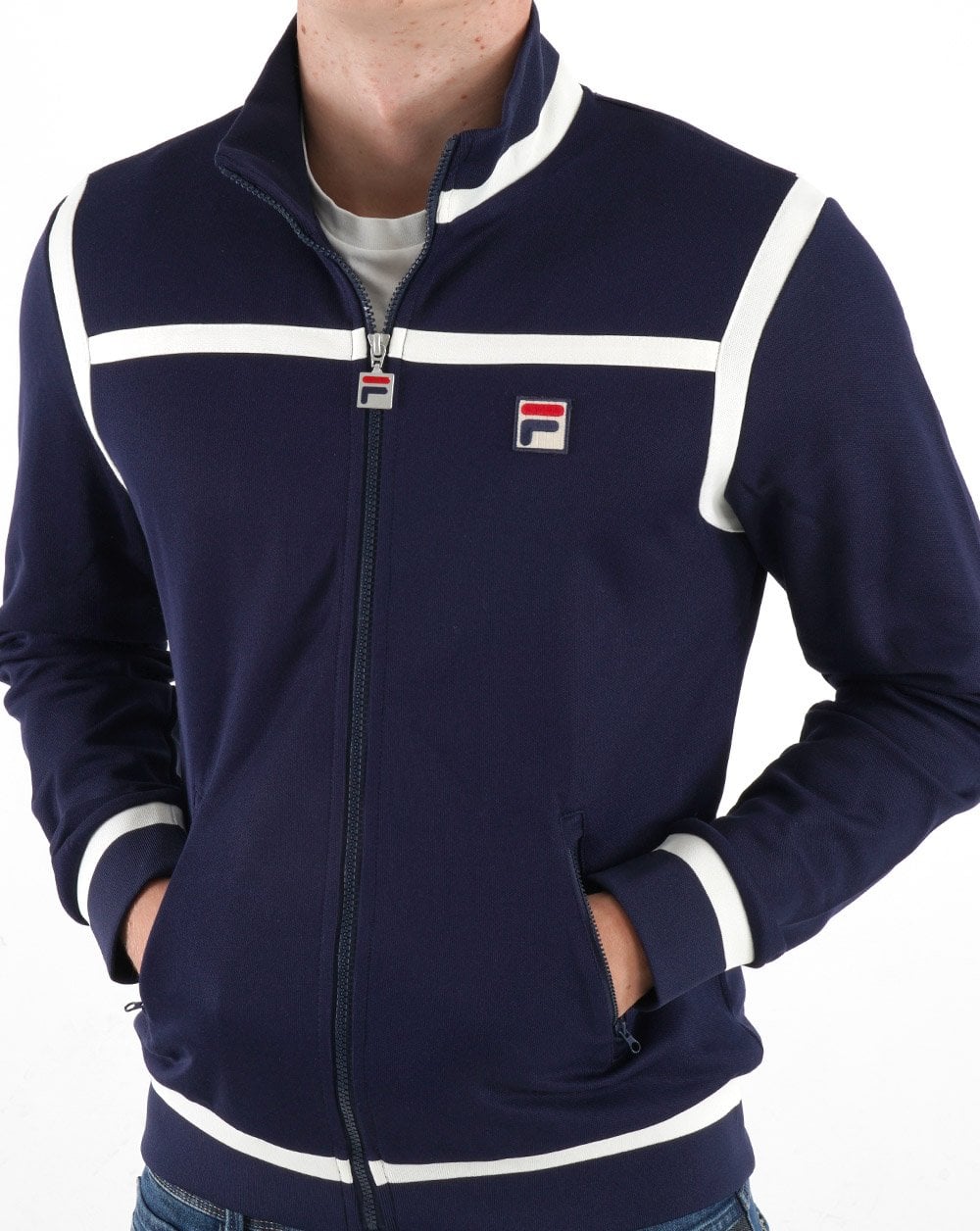 Fila Vintage Nate Track Top Navy/Off White