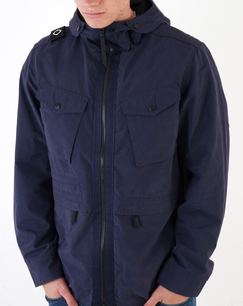 Ma.strum Hooded Jacket Navy
