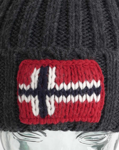 Napapijri Semiury Bobble Hat Dark Grey Melange